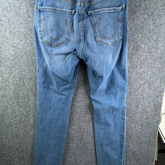 TRUE RELIGION JENNIE CURVY High RISE SKINNY Women Size 29 Stretch Denim Jeans - Picture 2 of 16